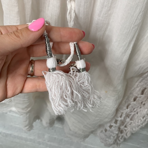 Free People Crochet Oversized Sleeveless Oversized Top size Small - Picture 7 of 10